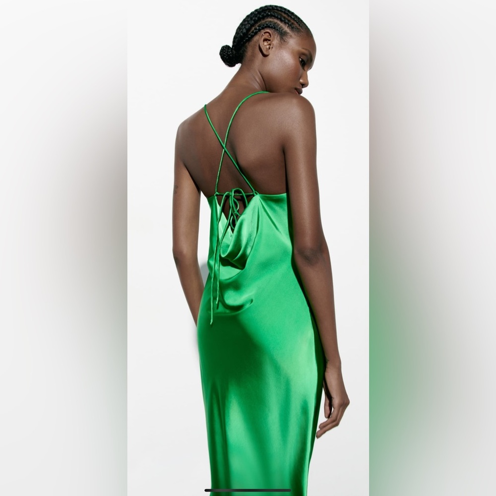 MIDI SLIP DRESS - Picture 4 of 9